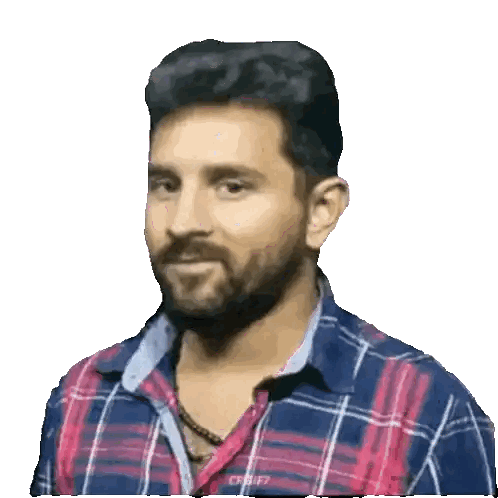 Man With Beard In Plaid Shirt CSGF7 Sticker