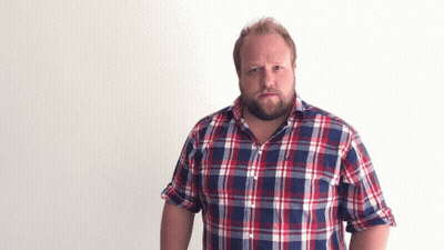 Man With Beard In Plaid Shirt GIF