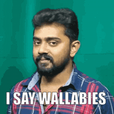 Man With Beard In Plaid Shirt Says I Say Wallabies GIF