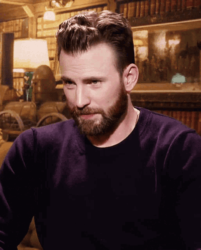 Man With Beard In Purple Shirt GIF