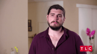 Man With Beard In Purple Shirt TLC GIF