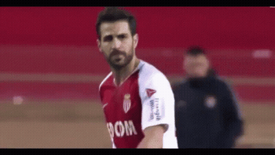 Man With Beard In Red And White Soccer Jersey Saying Bom GIF
