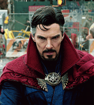 Man With Beard In Red Cape And Pendant GIF