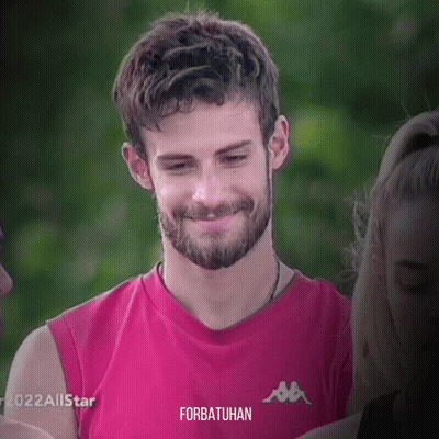 Man With Beard In Red Kappa Shirt GIF
