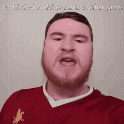 Man With Beard In Red Lion Shirt GIF