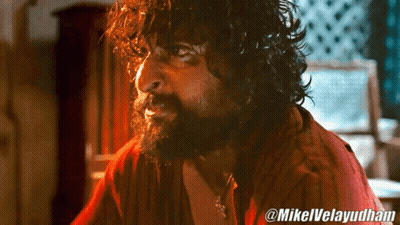 Man With Beard In Red Shirt @Mikelvelayudham GIF