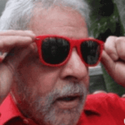 Man With Beard In Red Sunglasses GIF