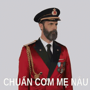 Man with Beard in Red Uniform Chuan Com Me Nau