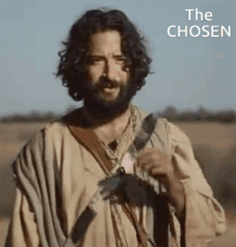 Man With Beard In Robe Holding Feather With The Chosen GIF