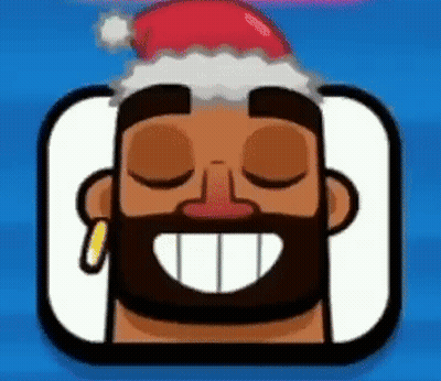 Man With Beard In Santa Hat Smiling GIF
