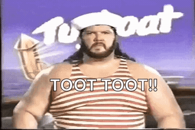 Man With Beard In Striped Tank Top GIF