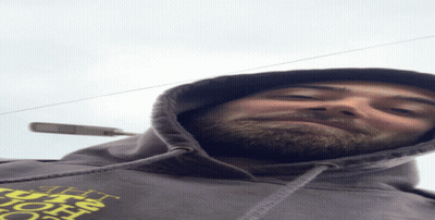 Man With Beard In The North Face Hoodie GIF