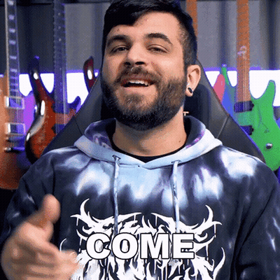 Man With Beard In Tie Dye Hoodie Saying Come GIF