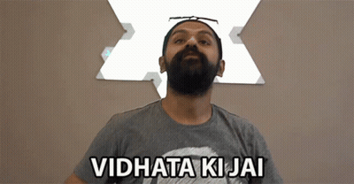 Man With Beard In Vidhata Ki Jai T-Shirt GIF