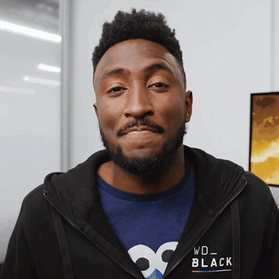 Man With Beard In WD Black Hoodie GIF