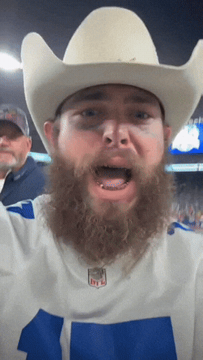 Man With Beard in White Cowboy Hat