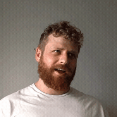 Man With Beard In White Shirt GIF