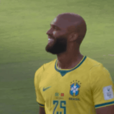 Man With Beard In Yellow Jersey Number 25 GIF