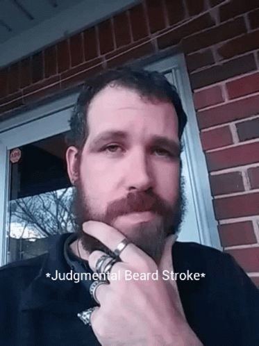 Man With Beard Judging GIF