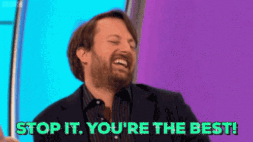 Man With Beard Laughing And Saying Stop It You're The Best GIF