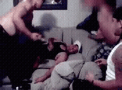 Man With Beard Laughing In Ring GIF