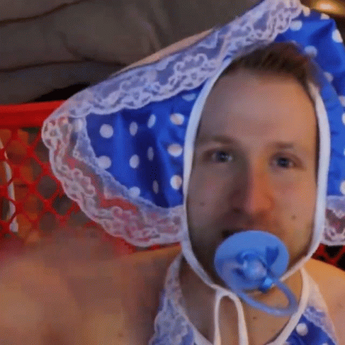 Man With Beard Lying Down Waaa I Am A Baby GIF