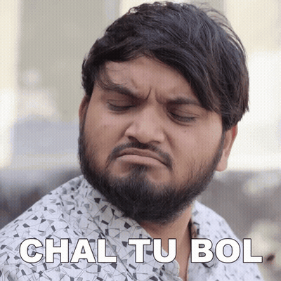 Man With Beard Making Funny Face Chal Tu Bol GIF