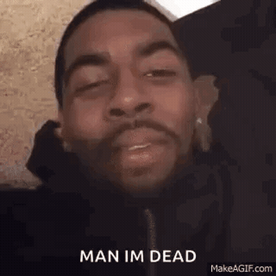 Man With Beard Making Funny Face Saying Man Im Dead GIF