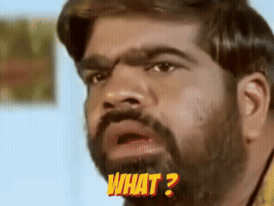 Man With Beard Making Funny Face Saying What GIF