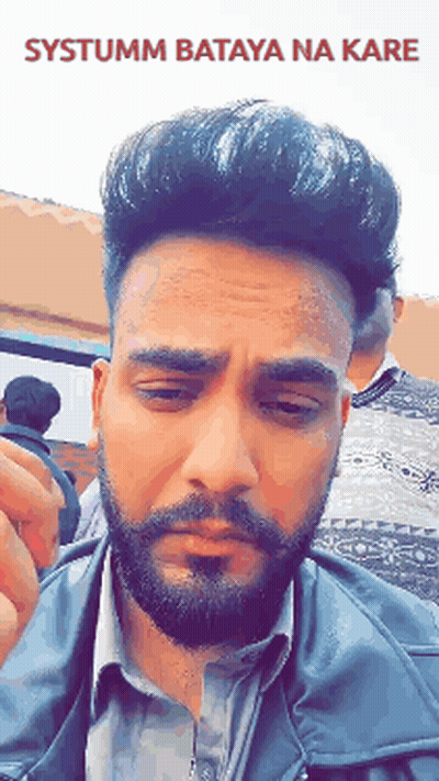 Man With Beard Making Funny Face Systumm Bataya Na Kare GIF