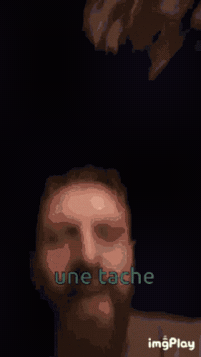 Man With Beard Making Funny Face Une Tache GIF