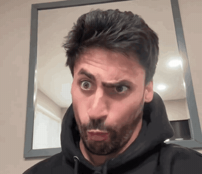 Man With Beard Making Funny Face GIF