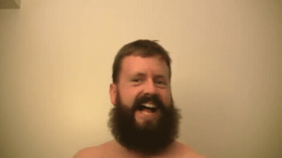 Man with Beard Making Funny Face