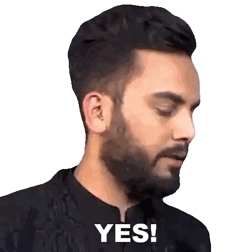 Man With Beard Making Yes Sign Sticker
