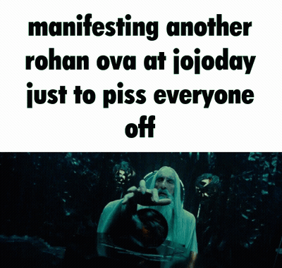 Man With Beard Manifesting Another Rohan OVA At Jojoday GIF