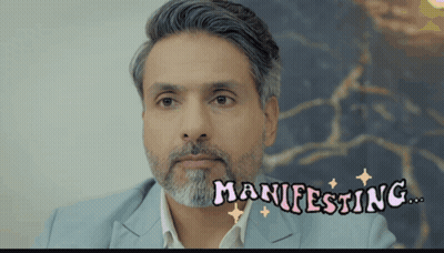 Man With Beard Manifesting GIF