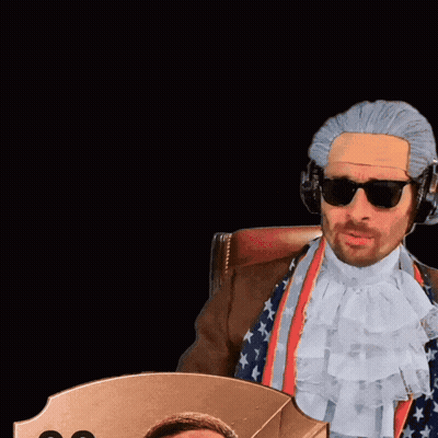 Man With Beard Next To Card Saying 00 GK USA GIF