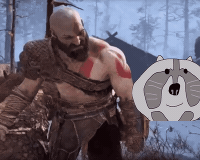 Man With Beard Next To Cat GIF