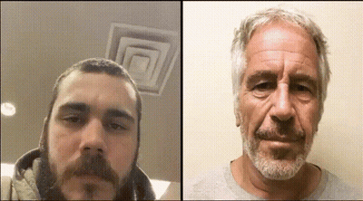 Man With Beard Next To Man With Gray Hair And Beard GIF