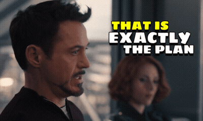 Man With Beard Next To Woman Saying Exactly The Plan GIF