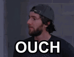 Man With Beard Ouch That Joke Hurt GIF