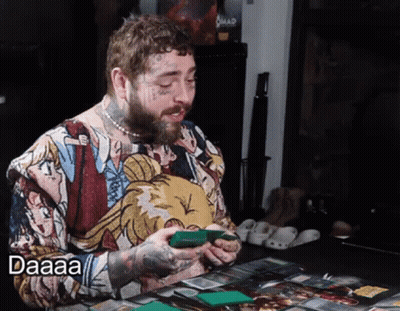 Man With Beard Playing Cards Daaaa GIF