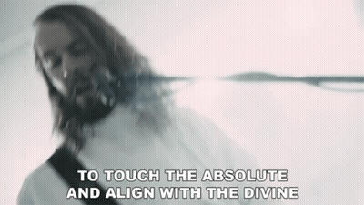 Man With Beard Playing Guitar To Touch Absolute And Align Divine GIF