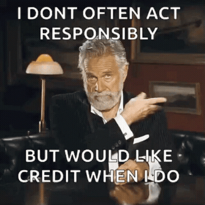 Man With Beard Pointing Saying I Dont Often Act Responsibly GIF