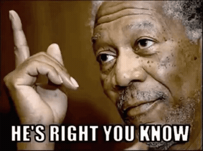 Man With Beard Pointing Up Saying He's Right You Know GIF