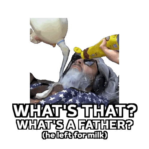 Man With Beard Pouring Milk Sticker