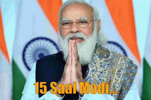 Man With Beard Praying 15 Saal Modi GIF