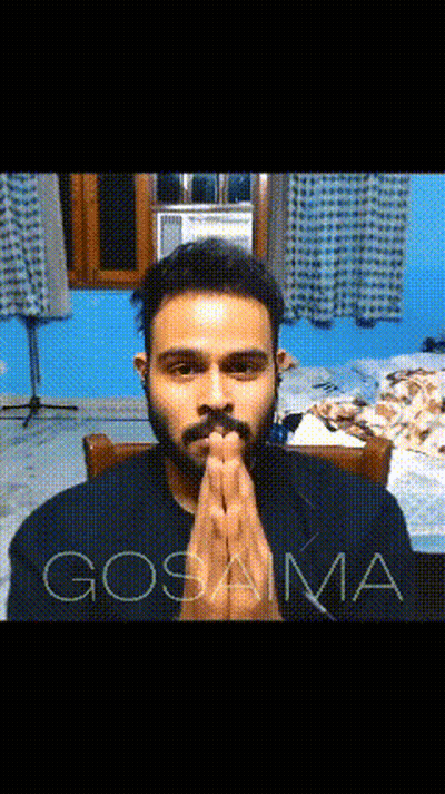 Man With Beard Praying With Hands Folded GIF