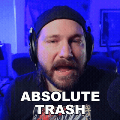 Man With Beard Saying Absolute Trash GIF