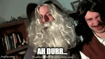 Man With Beard Saying Ah Durr GIF
